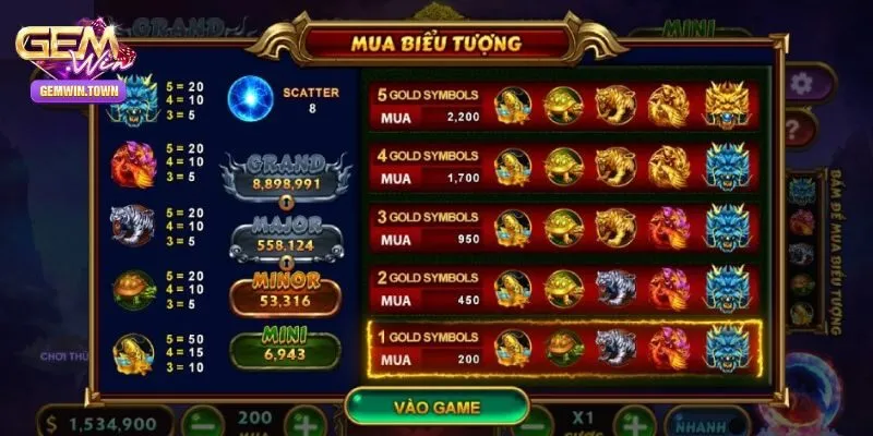 Luật chơi cơ bản của trò nổ hũ thần thú