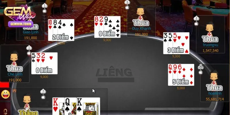 Liêng Ba Cây – Trò Chơi Hấp Dẫn Nhất Tại Cổng Game Gemwin